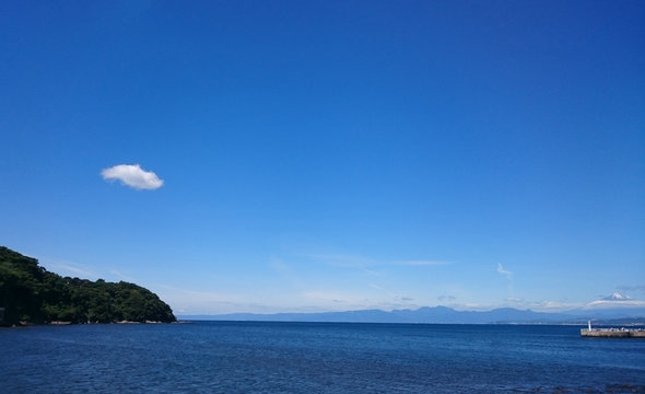 日本 神奈川 江ノ島の海と富士山 Japan enoshima sea and Mt.Fuji