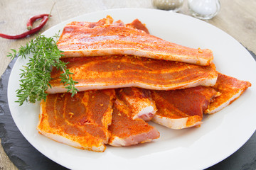 tranches de lard