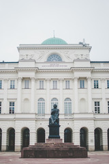 Poland's capital Warsaw on early August morning. Central part of the city. Famous Nicolaus...