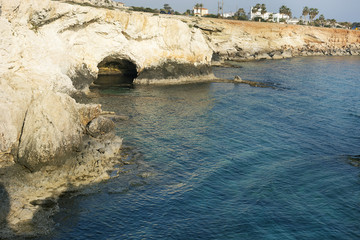 sea cave in blue lagoon