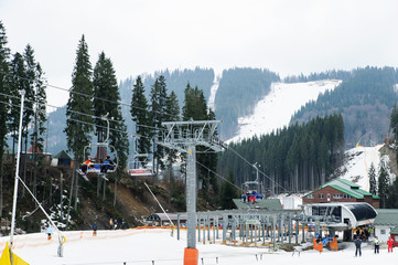 Ski Resort Bukovel. Carpathians. Ukraine- 03.10.2017.