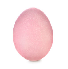 Dyed Easter egg on white background
