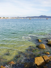 Transparent waters in the south of Ingleses beach -  Florianopolis, Brazil