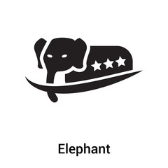 Elephant icon vector sign and symbol isolated on white background, Elephant logo concept