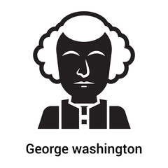 George washington icon vector sign and symbol isolated on white background, George washington logo concept