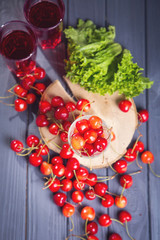 fresh cherries juice