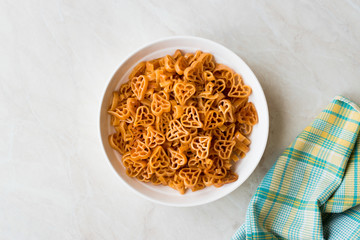 Heart Shaped Orange Pasta for Children