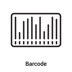 Barcode icon vector sign and symbol isolated on white background, Barcode logo concept