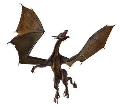 Dragon Soaring Upwards - fantasy illustration