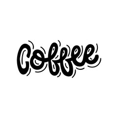 Coffee. Good coffee good day. Hand drawn lettering poster. Vector illusration.