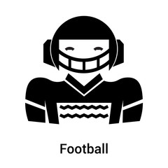 Football icon vector sign and symbol isolated on white background, Football logo concept