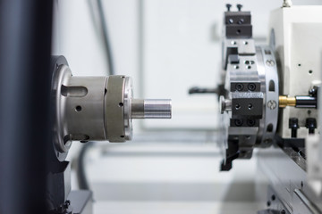 Steel metal automotive parts cutting machine process by CNC lathe