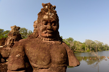 CAMBODIA SIEM REAP ANGKOR THOM SOUTH GATE