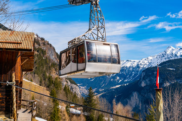 View of Cable Car at Murren Village