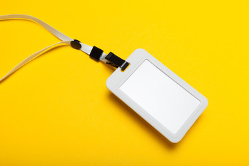 Event badge lanyard, name tag id. Visitor card blank, vip backstage mockup.