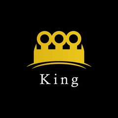 King Logo Icon Vector Template Design Illustration