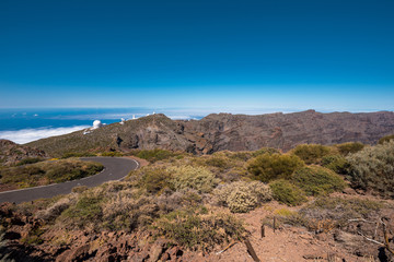 Astronomical observatory in Roque de los muchachos, highest peak of la Palma island, Canary island,...