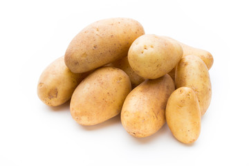 New potato isolated on the white background.