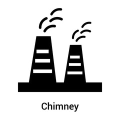 Chimney icon vector sign and symbol isolated on white background, Chimney logo concept