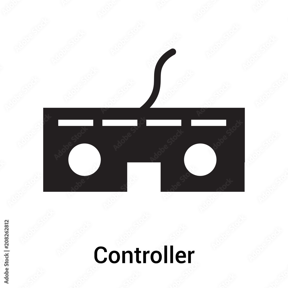 Poster controller icon vector sign and symbol isolated on white background, controller logo concept