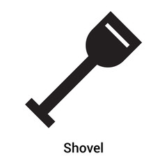Shovel icon vector sign and symbol isolated on white background, Shovel logo concept