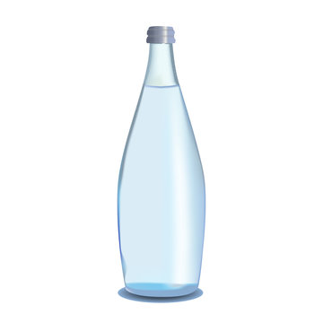 Glass bottle of water