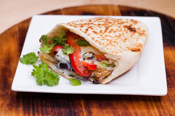 tacos arabes is traditional food in mexico and puebla city