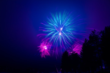 Fototapeta na wymiar New Year's fireworks.