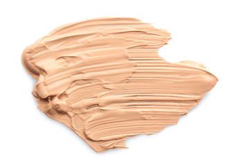 Skin tone foundation on white background. Professional cosmetics