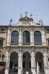 Fototapeta na wymiar Vicenza, Italy - May 26, 2018: View of San Vincenzo church