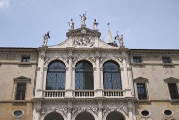 Vicenza, Italy - May 26, 2018: View of San Vincenzo church