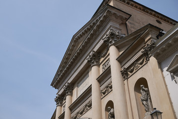 Vicenza, Italy - May 26, 2018: San Marcello Church also called Filippini church