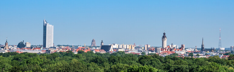 Ausblick auf die Leipziger Skyline,Stadtpanorama 