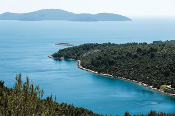 Beautiful Coastline in Croatia with Blue Ocean Water