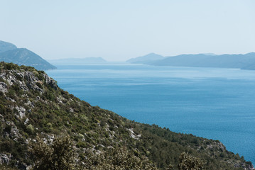 Fototapeta na wymiar Beautiful Coastline in Croatia with Blue Ocean Water