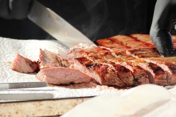 Fleisch schneiden