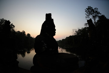 CAMBODIA SIEM REAP ANGKOR THOM SOUTH GATE