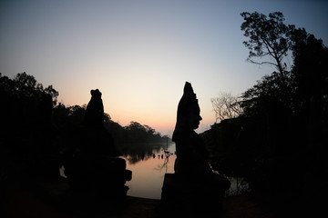 CAMBODIA SIEM REAP ANGKOR THOM SOUTH GATE