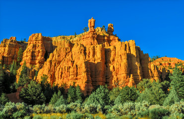 Red Canyon Against Blue Sky