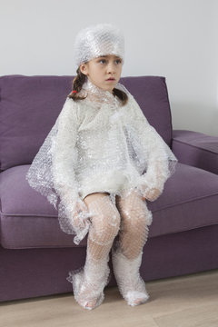 Bubble Wrap, Little Girl