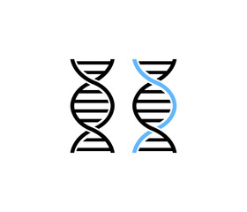 Human DNA icon, biology sign 