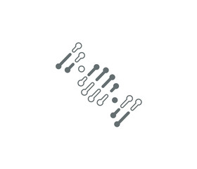 Human DNA icon, biology sign 