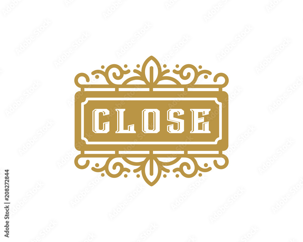 Wall mural close sign icon symbol vector illustration