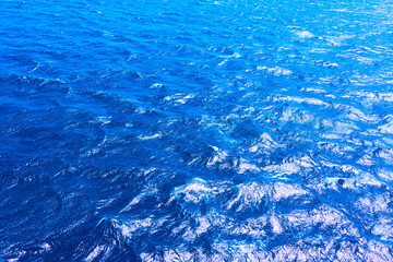 Blue sea water surface