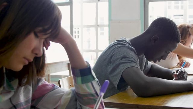 Making school tests in the classroom, multi ethnic students