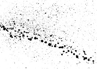 Black paint splatter.Ink blot on white background