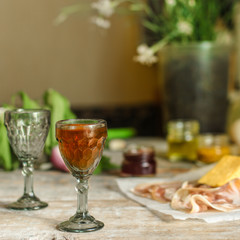  low alcohol drink in a glass - natural alcohol (adult entertainment)
