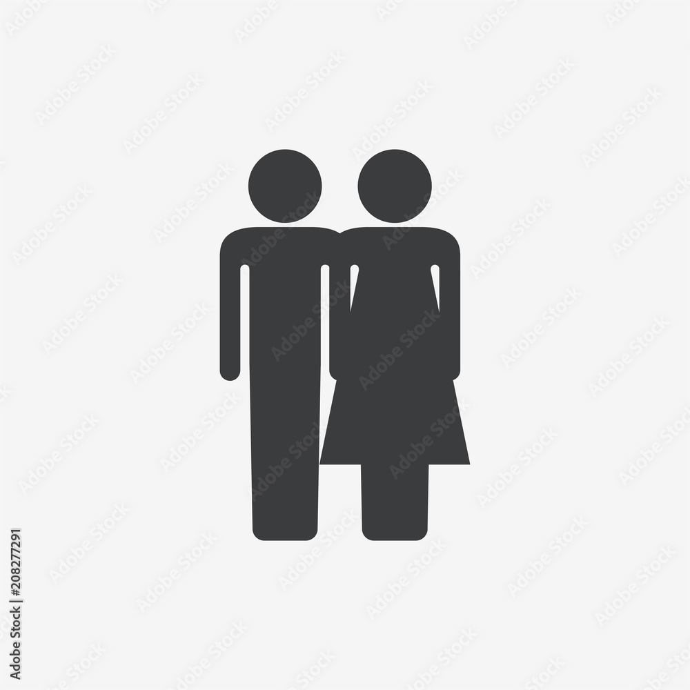 Wall mural couple vector icon