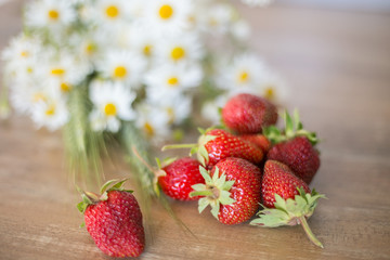  Strawberry on the table