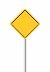 Yellow traffic sign